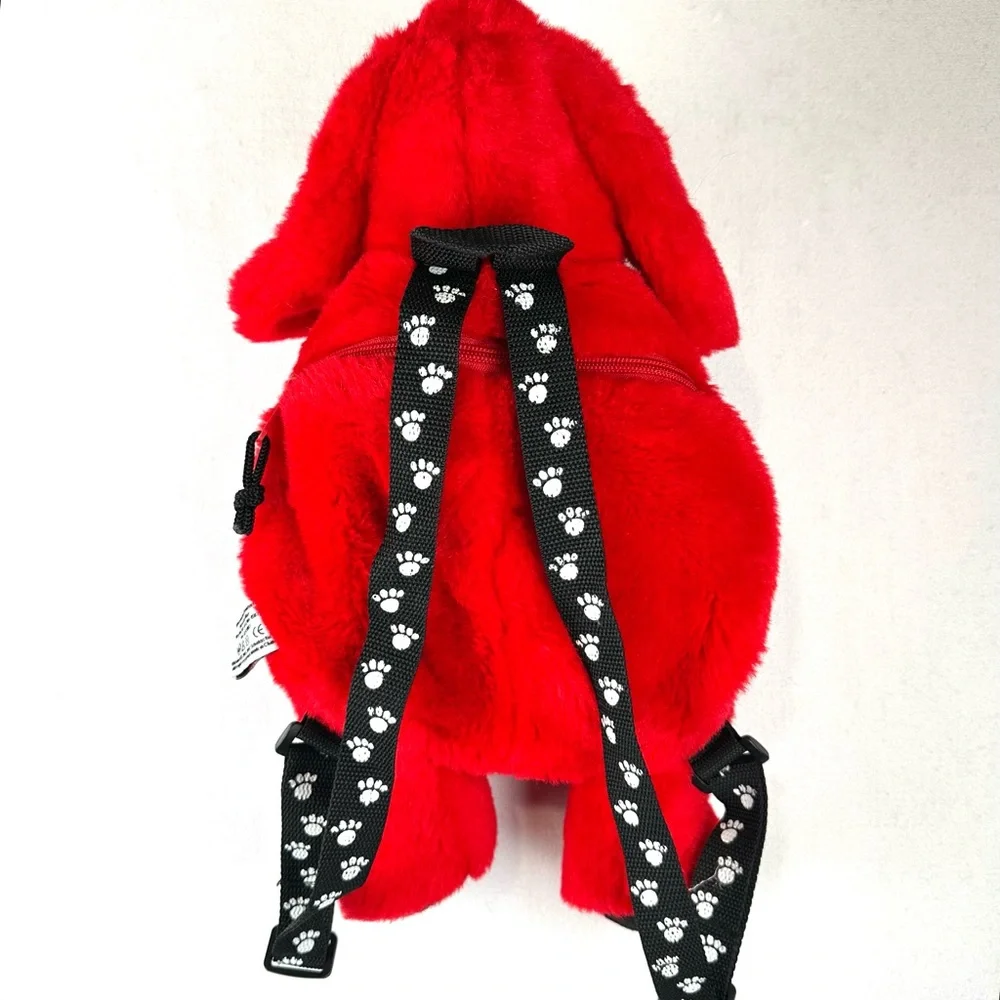 Vintage 1997 Clifford The Big Red Dog Plush Backpack Scholastic Side Kicks